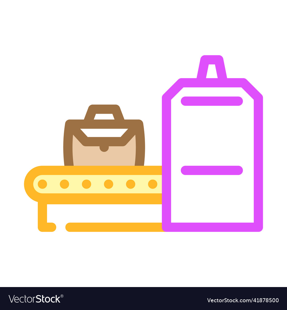 X-ray equipment for scanning baggage color icon