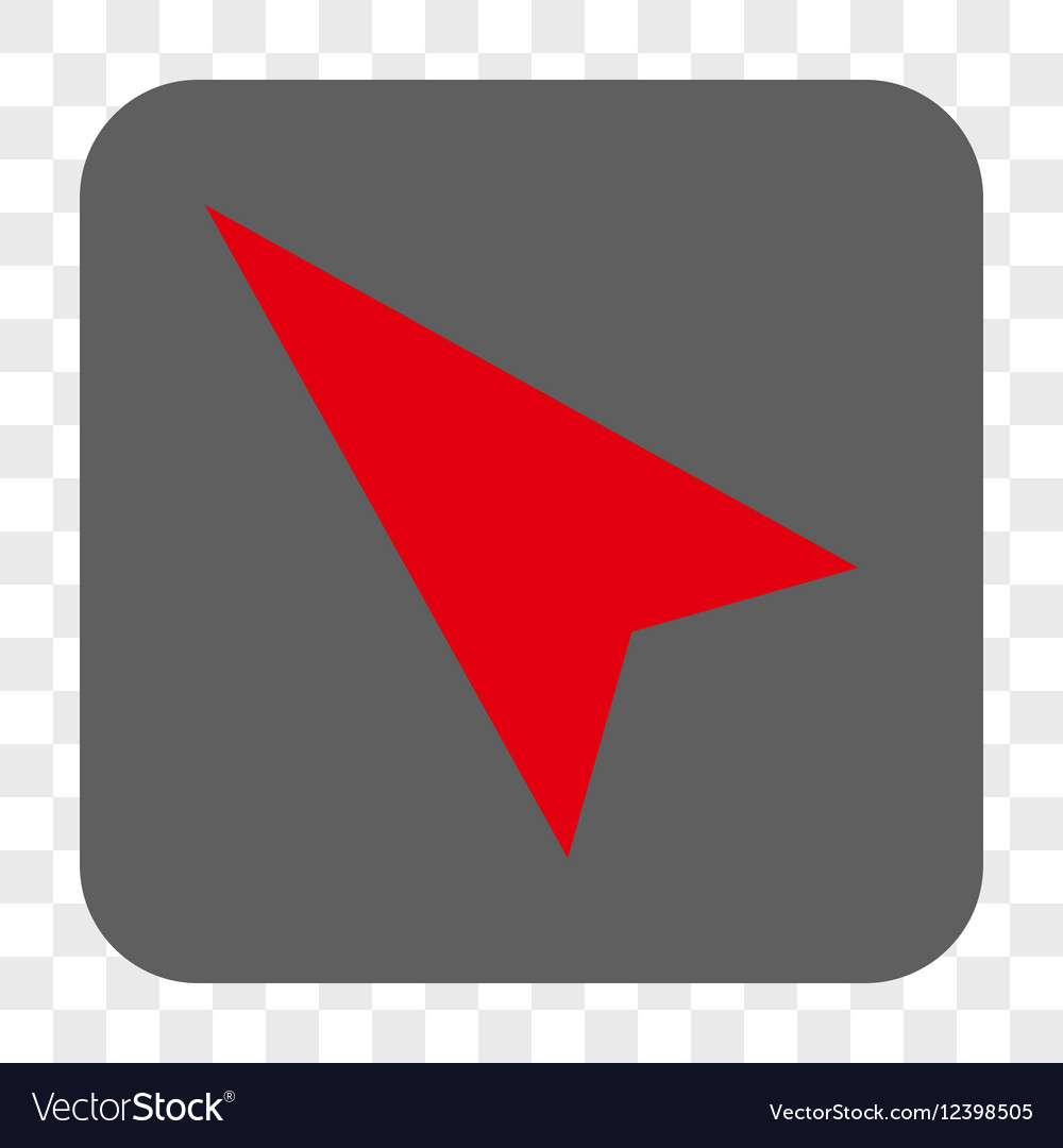 Arrowhead left-up rounded square button