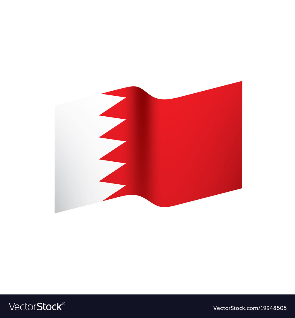 Bahrain flag Royalty Free Vector Image - VectorStock