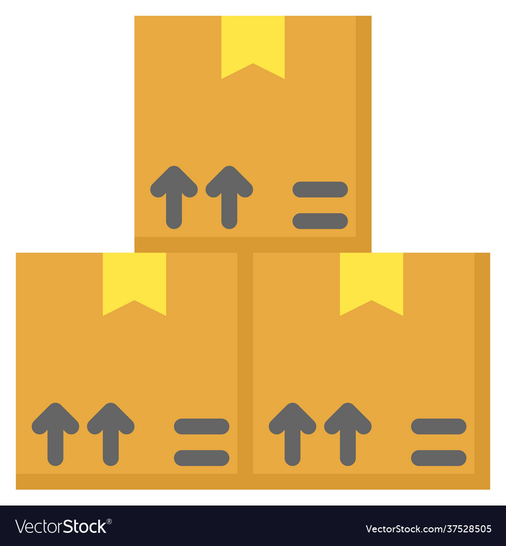 Boxes icon supermarket and shopping mall related Vector Image