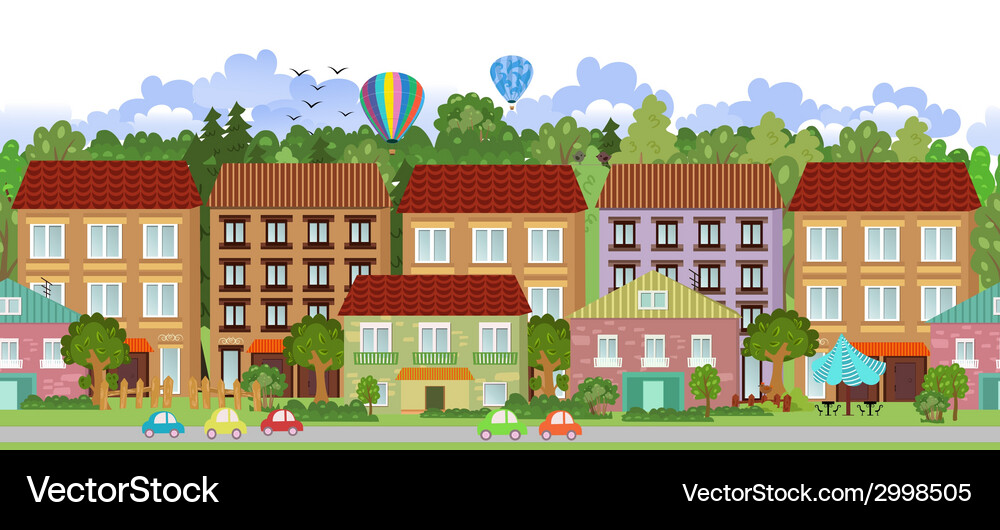 Cityscape Border Royalty Free Vector Image - VectorStock