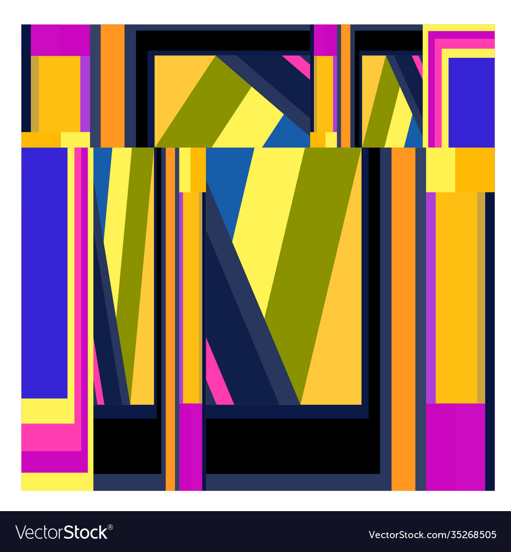 Colorful geometric and curve background pattern