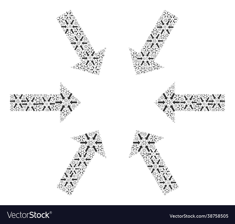 Compact arrows recursive mosaic itself items vector image Compact arrows recursive mosaic itself items