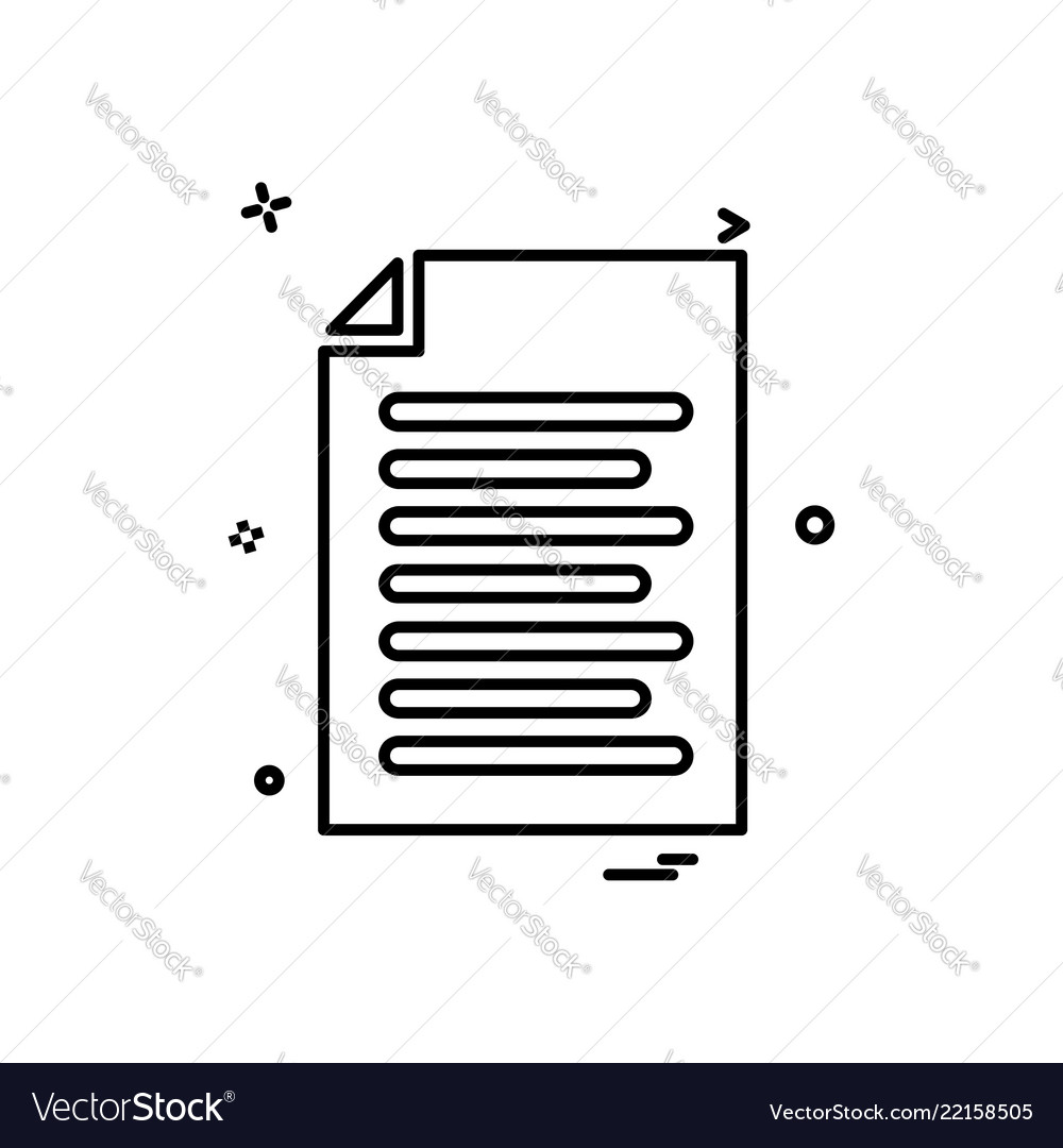 File document list icon design vector image File document list icon design