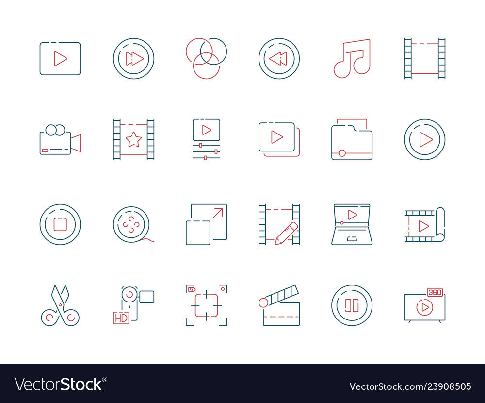 Download Film edit icon animation movie production effect Vector Image