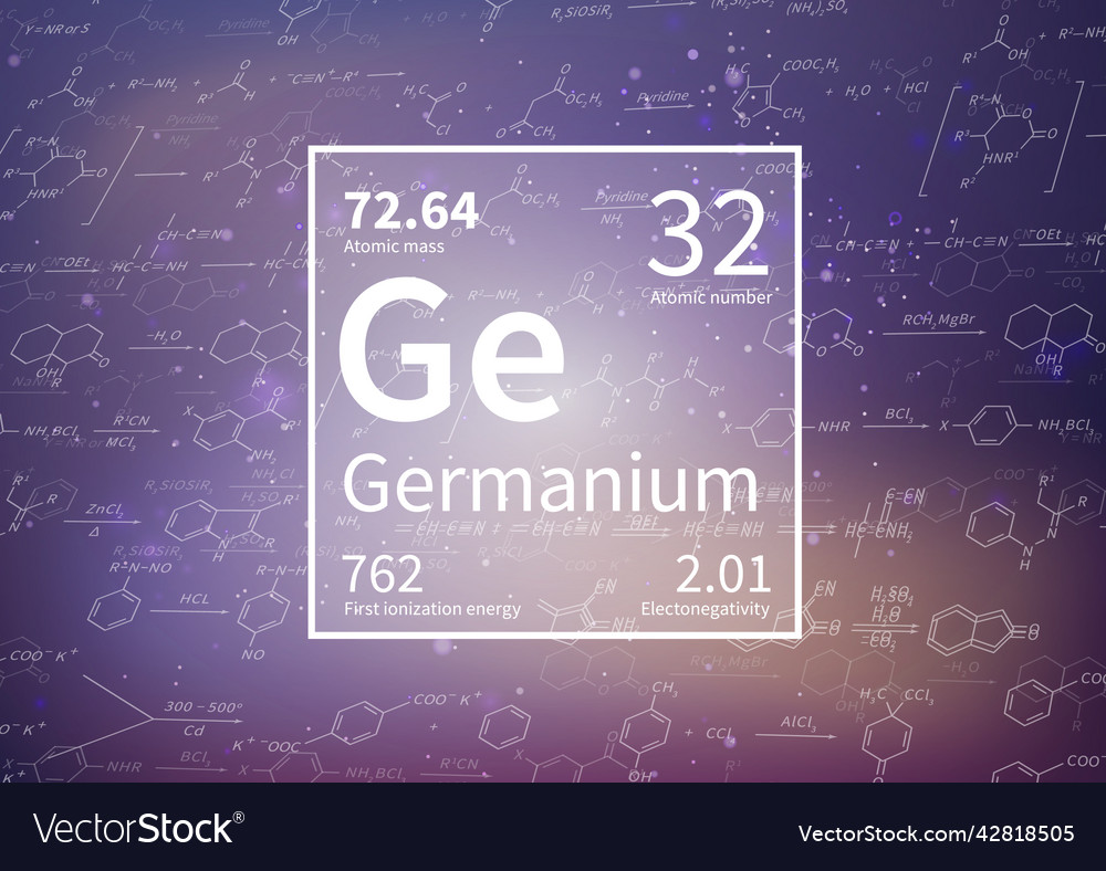 Germanium-chemisches Element mit erster Ionisation