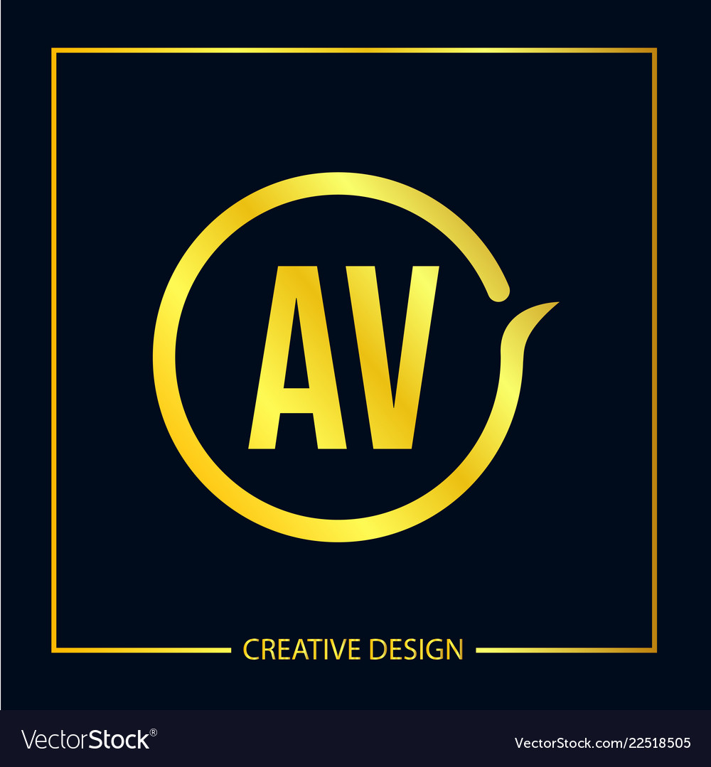 Initial letter av logo template design