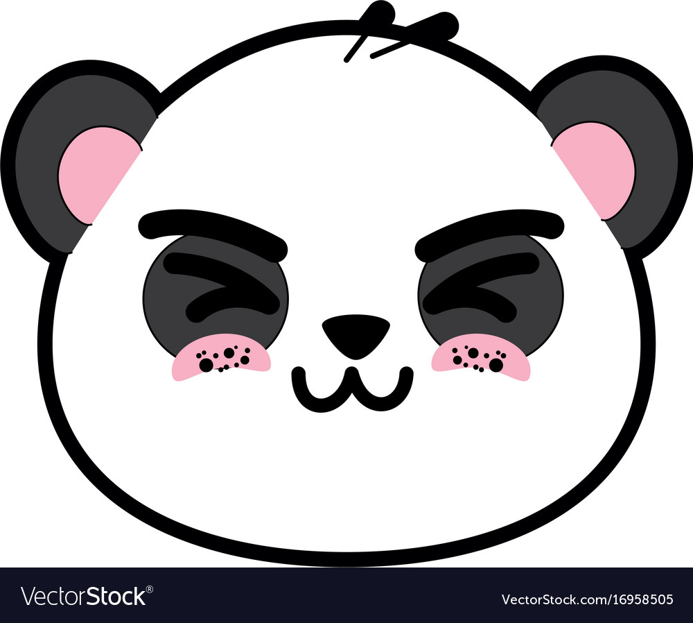 Kawaii Panda Bear Animal Icon Over White Background. Vector Illustration  Royalty Free SVG, Cliparts, Vectors, and Stock Illustration. Image 76632866.