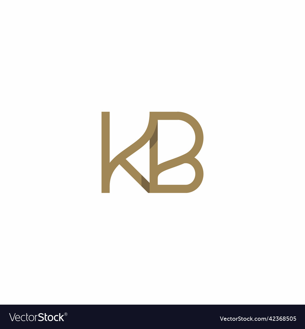 Kb Logo einfaches Buchstabensymbol