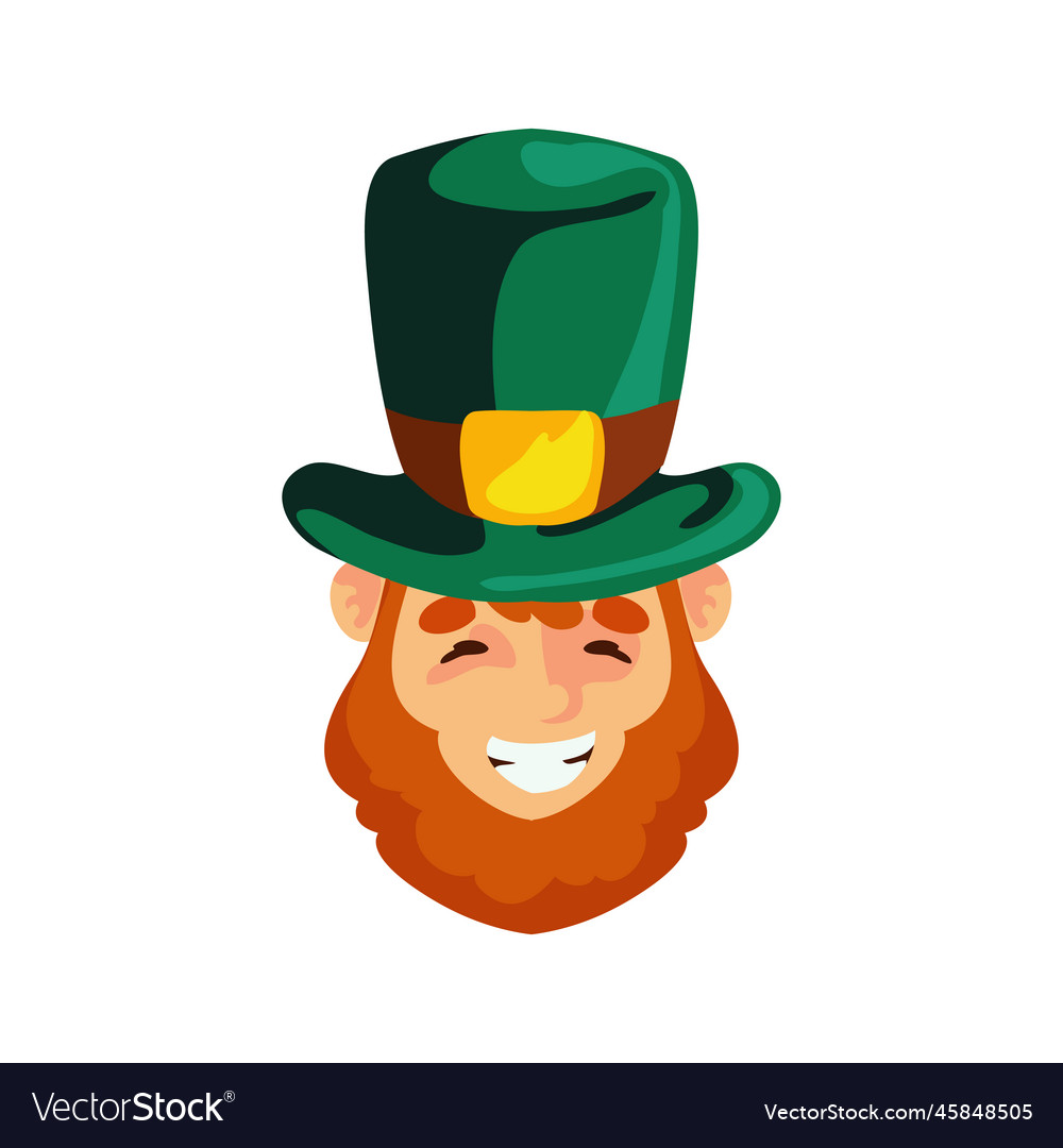 Leprechaun face design Royalty Free Vector Image