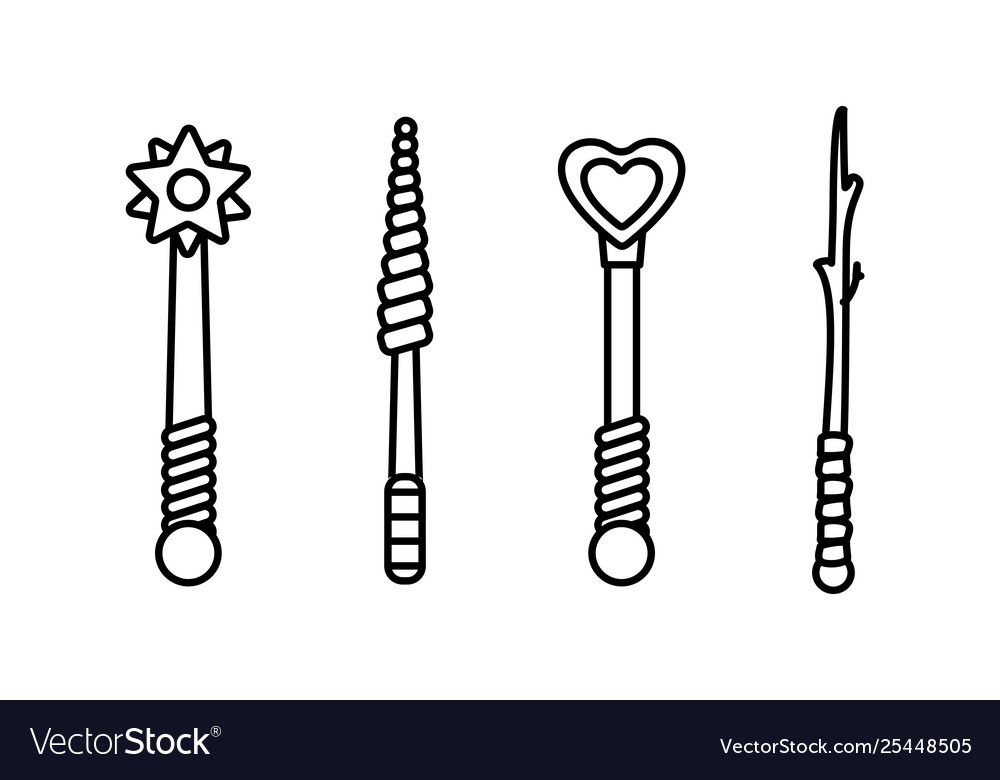 Magic wand objects set