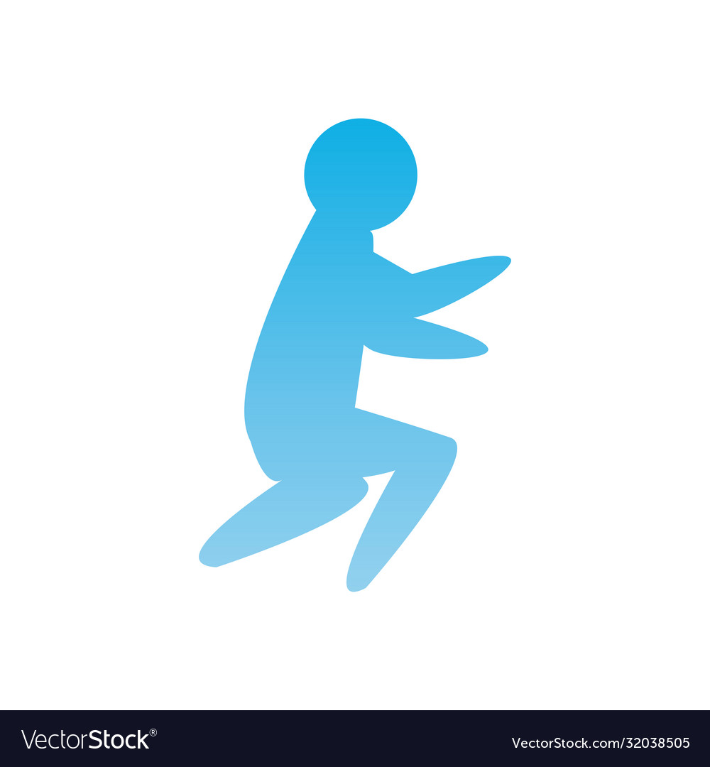 Man avatar running gradient style icon