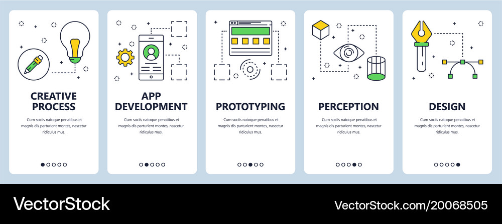 Modern thin line creative process concept Vector Image