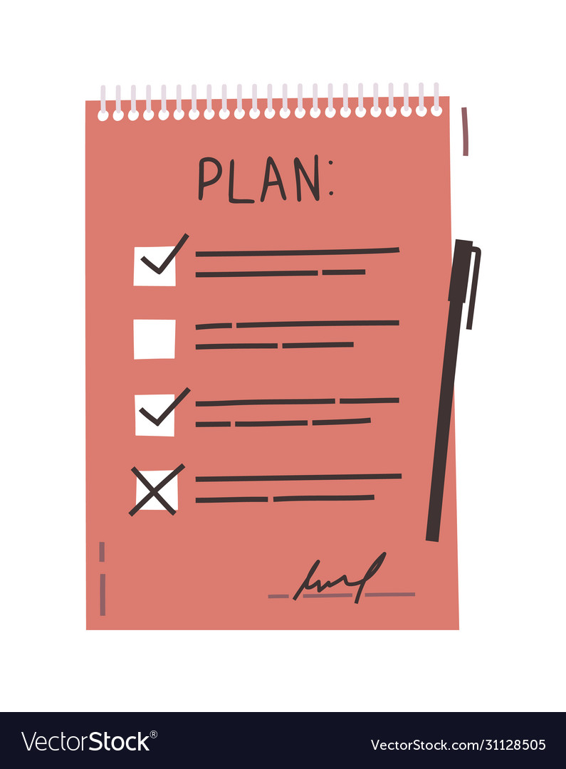 Plan or to do list concept with hand drawn text