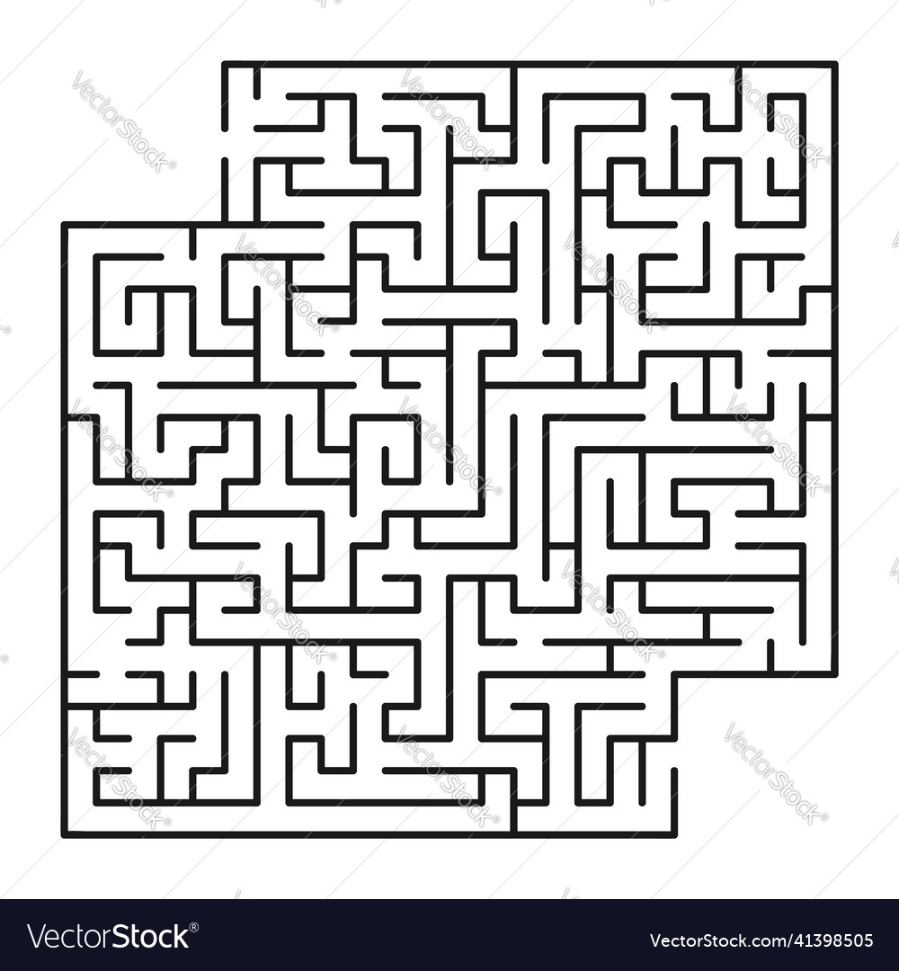Rgb abstract maze labyrinth with entry and exit