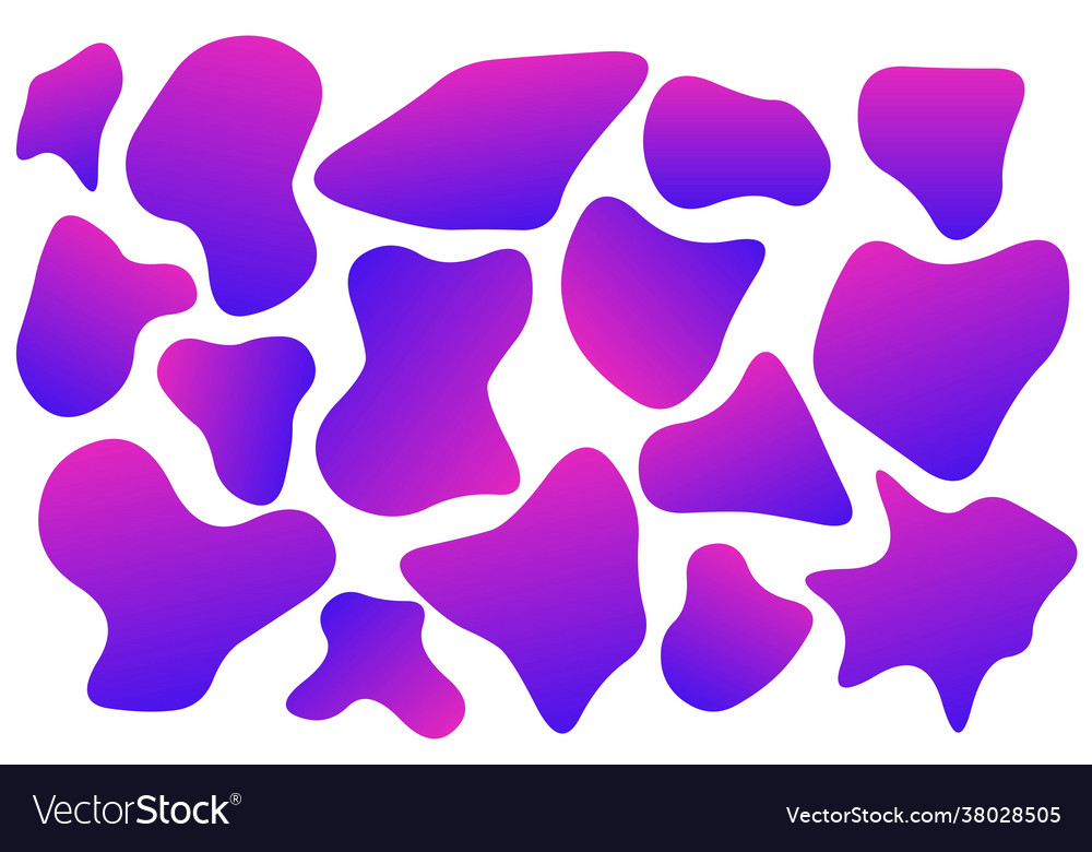 Set blobs abstract shape organic banner design vector image Set blobs abstract shape organic banner design