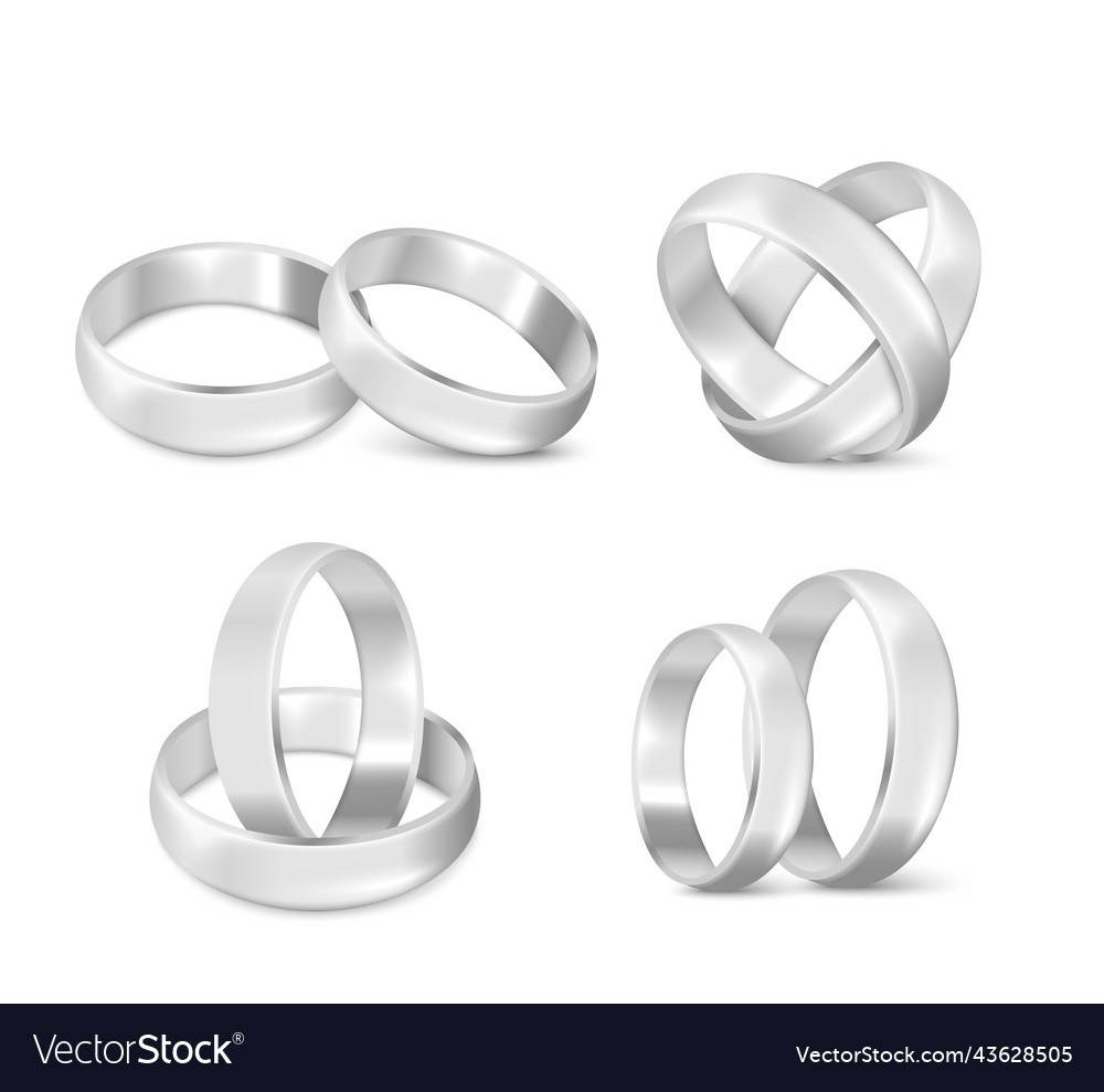 Silver wedding or engagement rings realistic