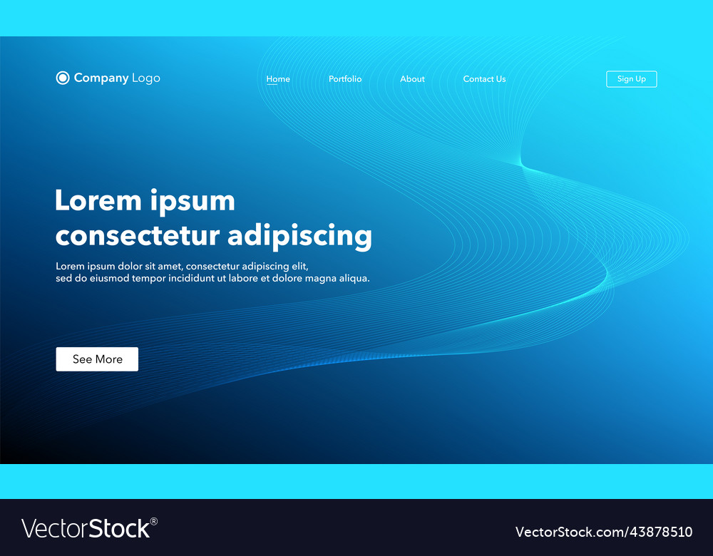 Abstract background website landing page template