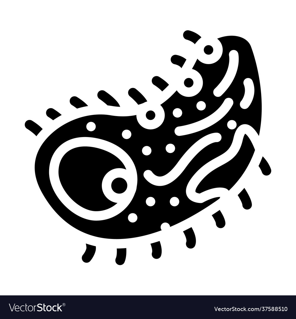 Bacteria biogas glyph icon Royalty Free Vector Image