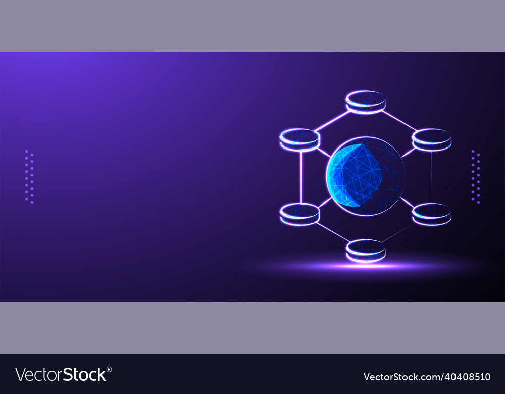 Big data low poly wireframe isolated background