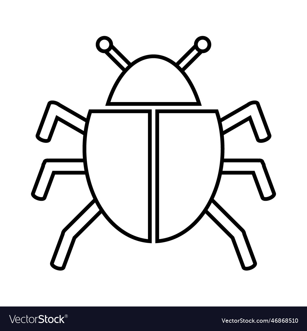 Bug-Symbol auf weiß