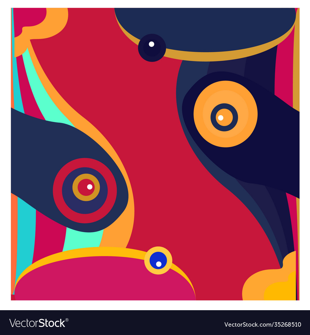 Colorful geometric and curve background pattern