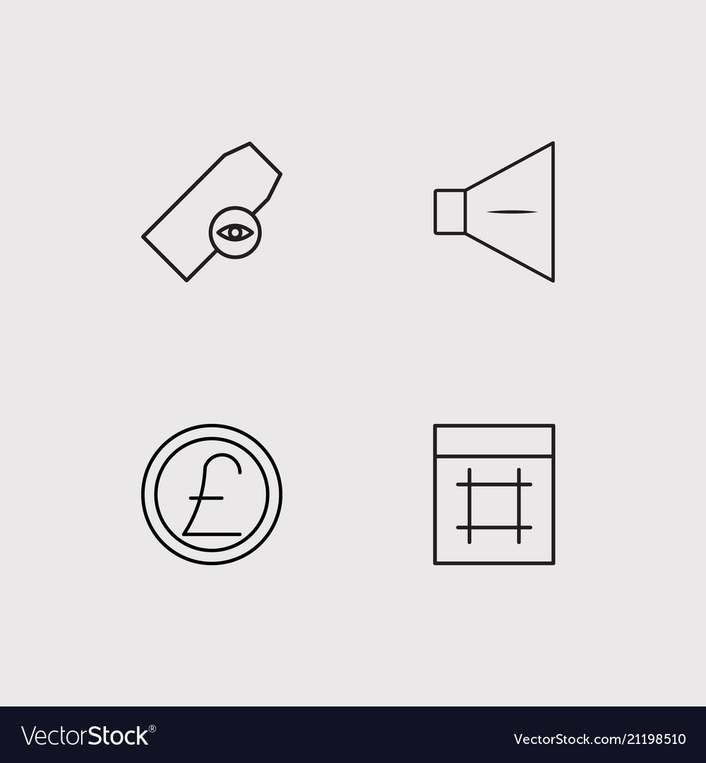 Commerce simple linear icons set outlined