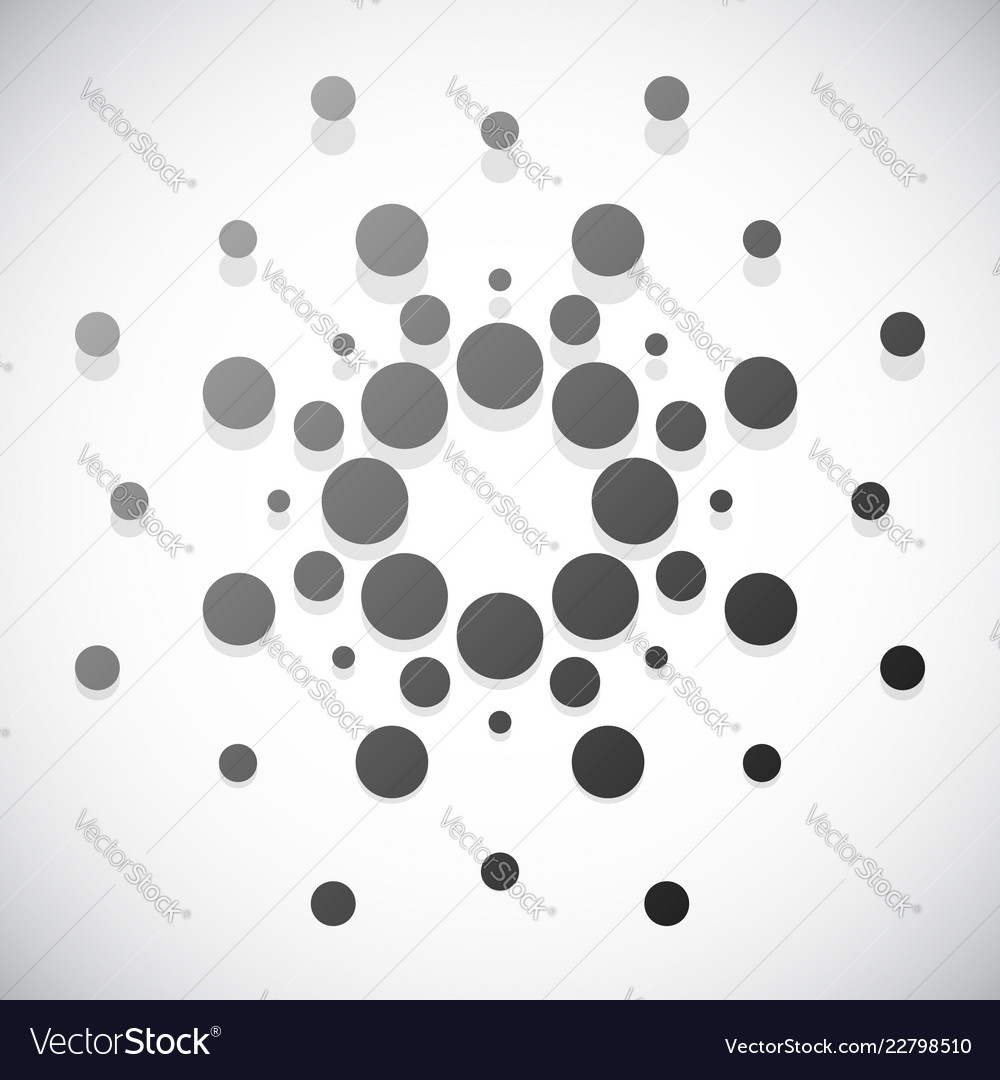 Concentric dots circles dotted abstract element vector image Concentric dots circles dotted abstract element