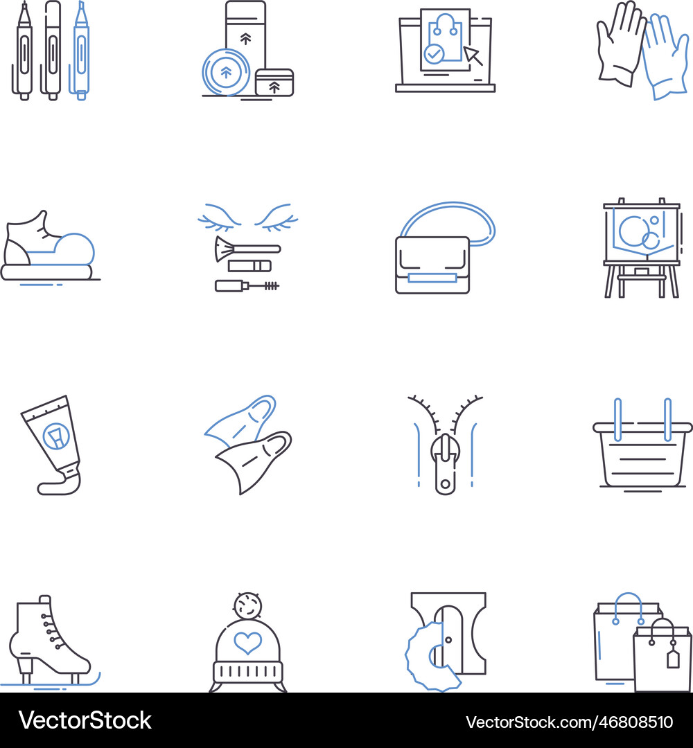 Conception line icons collection fertilization Vector Image