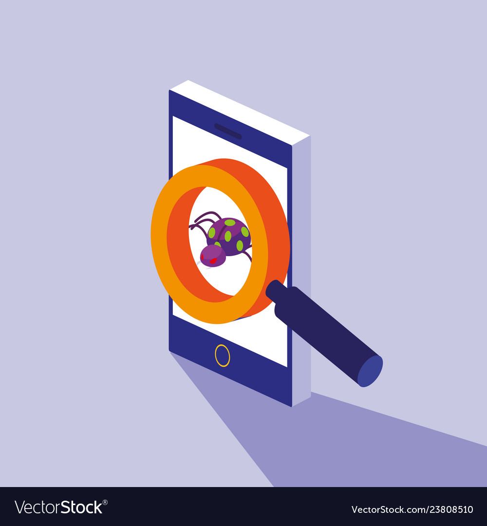 Cyber security with smartphone and virus attack
