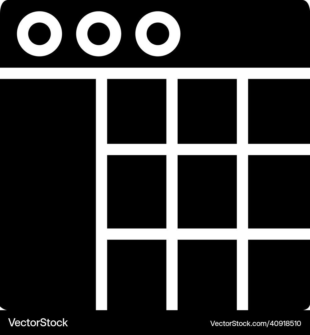 Data mining statistics black glyph icon Royalty Free Vector