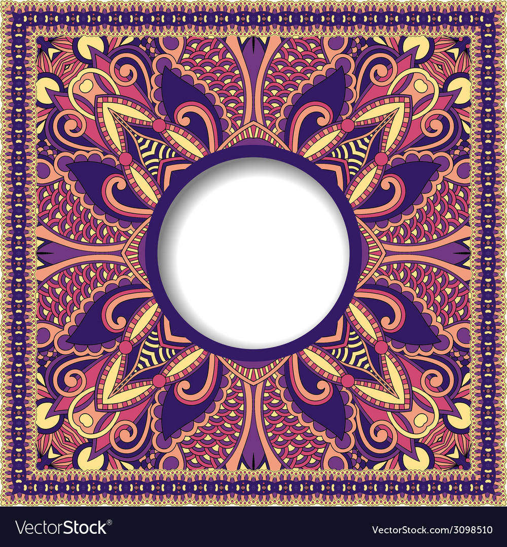 Decorative pattern of ukrainian ethnic carpet Vector Image