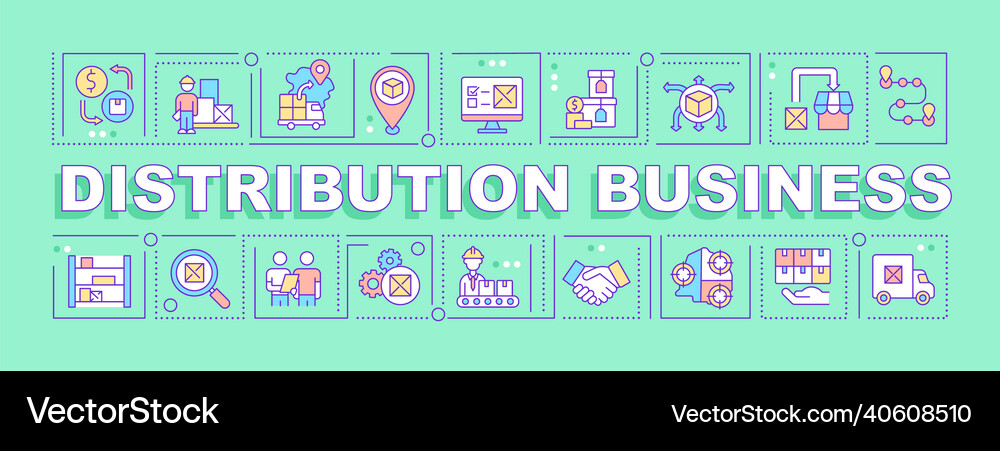 Distribution business word concepts banner Vector Image