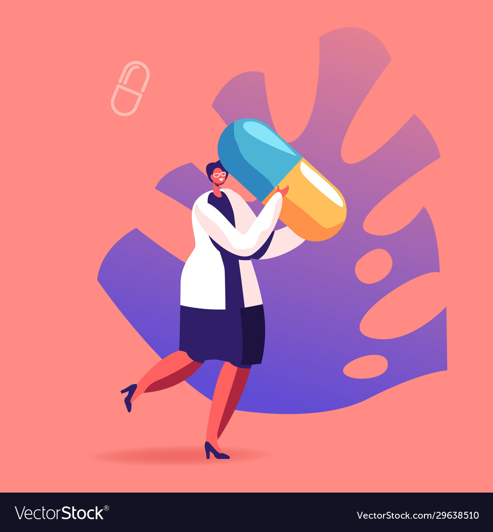 Doctor Holding Large Pill