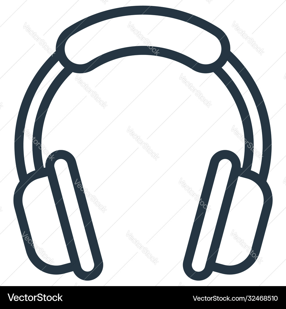 Ear protection icon editable Royalty Free Vector Image