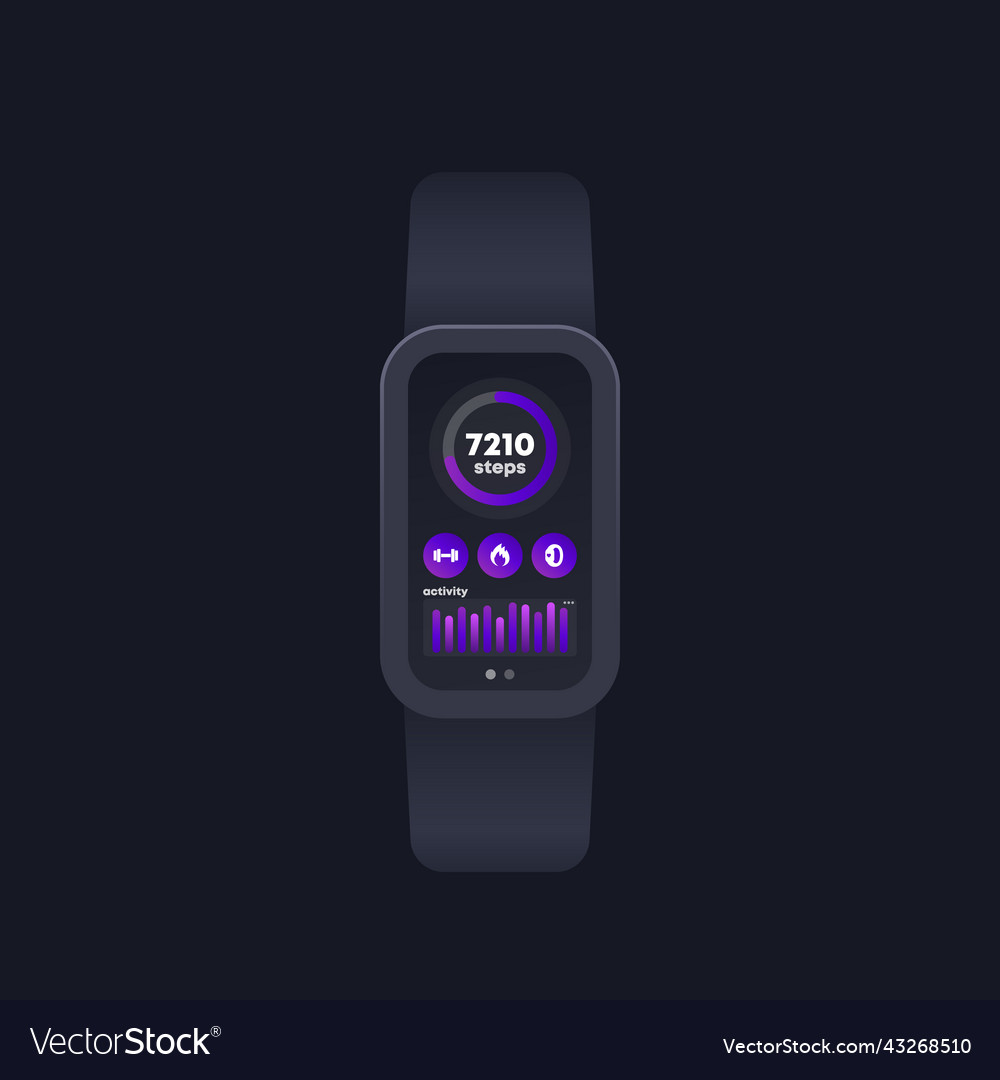 Runner uses smartwatch sport and health apps. Fitness tracker, activity  band, health monitor and wrist-worn device concept on white background.  flat vector modern illustration 11427300 Vector Art at Vecteezy