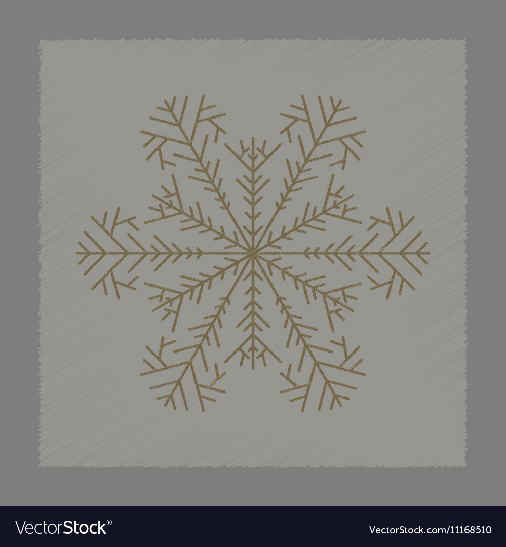 Flat shading style icon snowflake