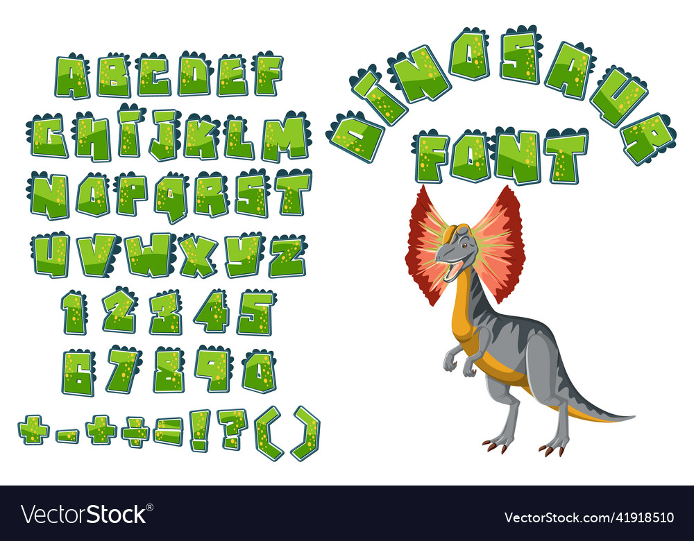 Font design for english alphabets and numbers vector image Font design for english alphabets and numbers