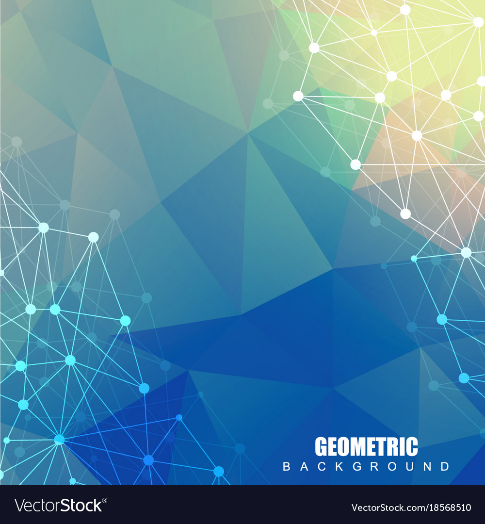 Geometric abstract background with connected line