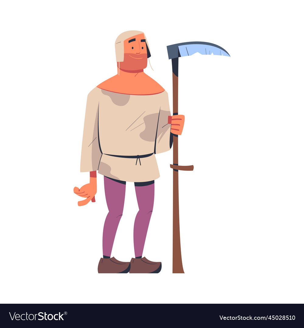Medieval Farmer with Scythe