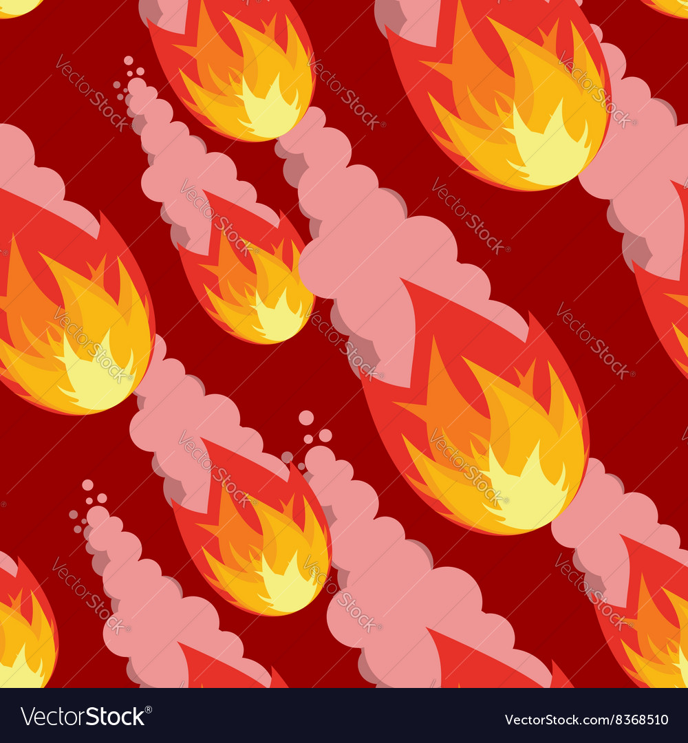 Meteor shower seamless pattern destruction