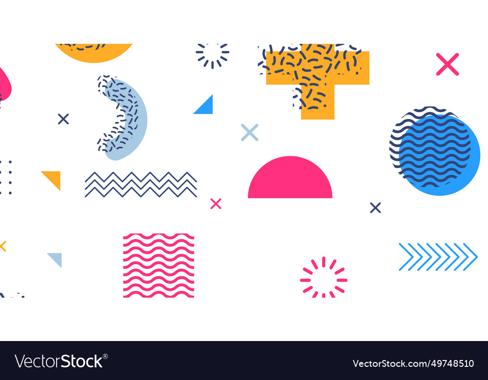 Modern abstract background with memphis elements