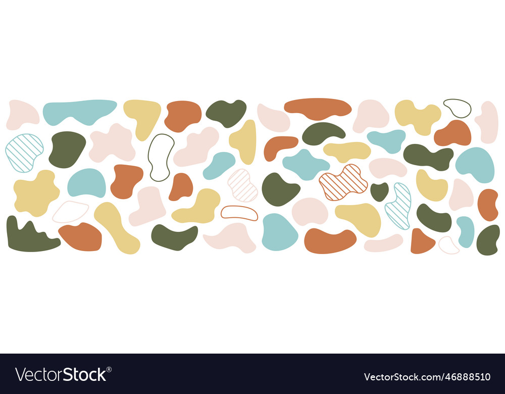 Red flat shape and green fluid blob Vector Image Red flat shape and green fluid blob