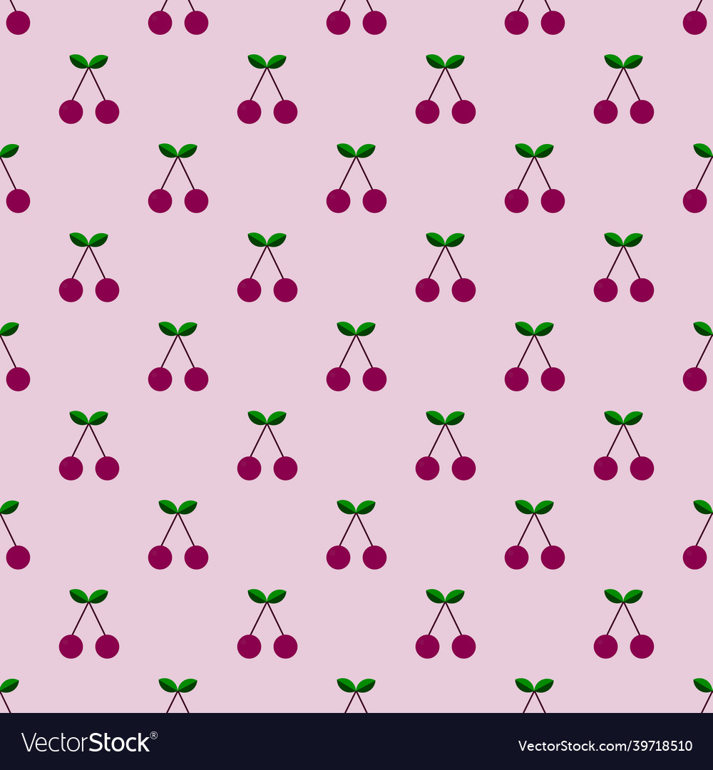 Seamless pattern with cherry