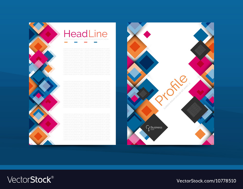 Set of front and back a4 size pages business