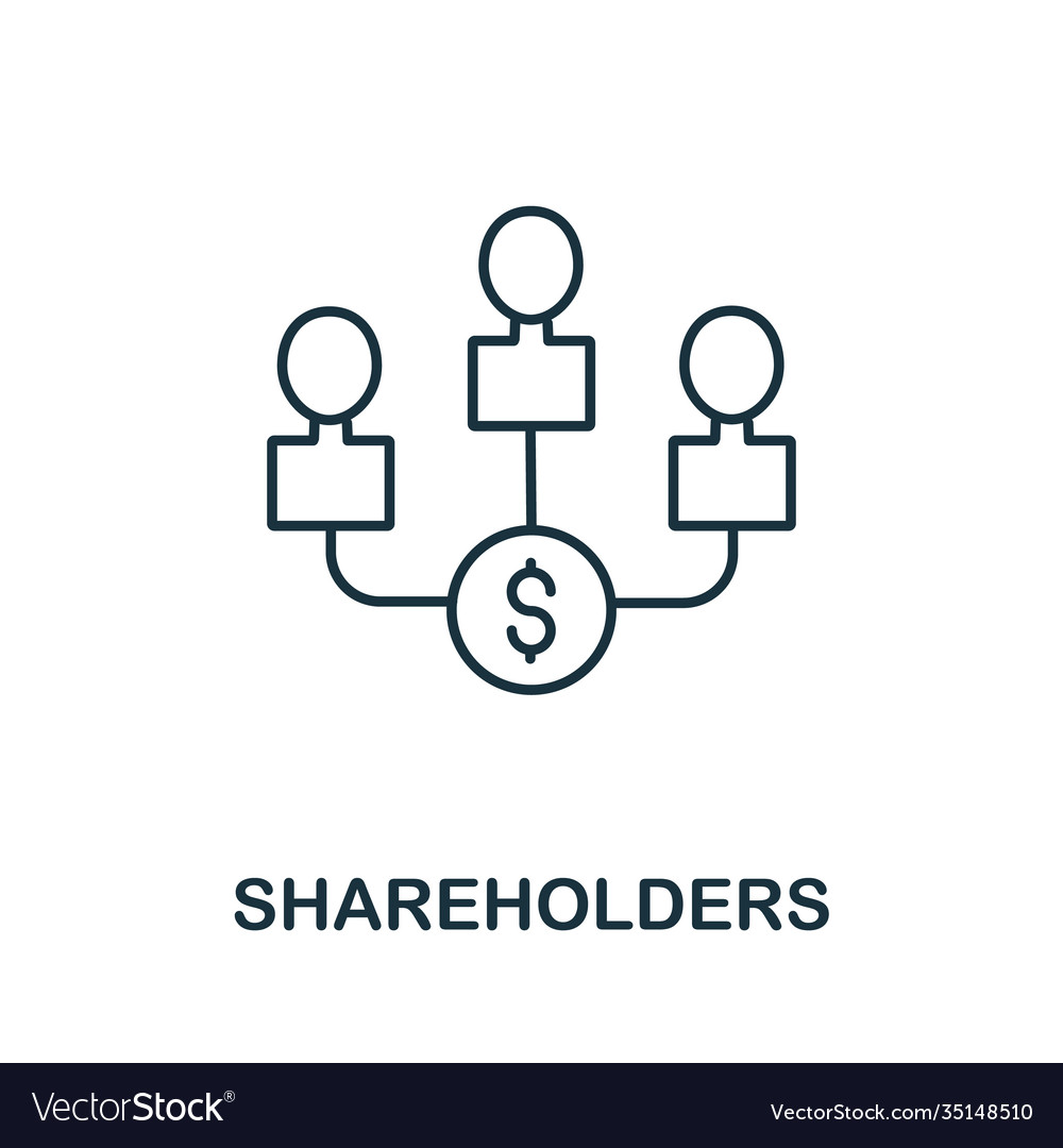 Shareholders icon simple line element