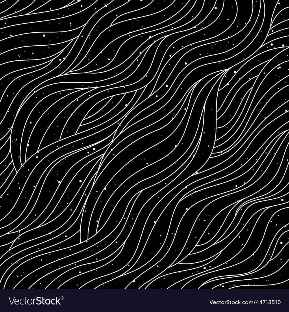 Waves black and white pattern Royalty Free Vector Image