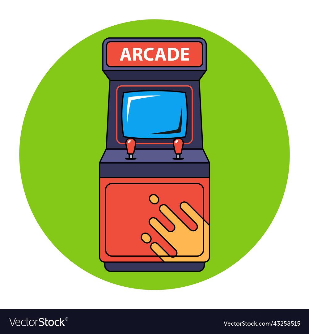 Arcade machine on a white background game from