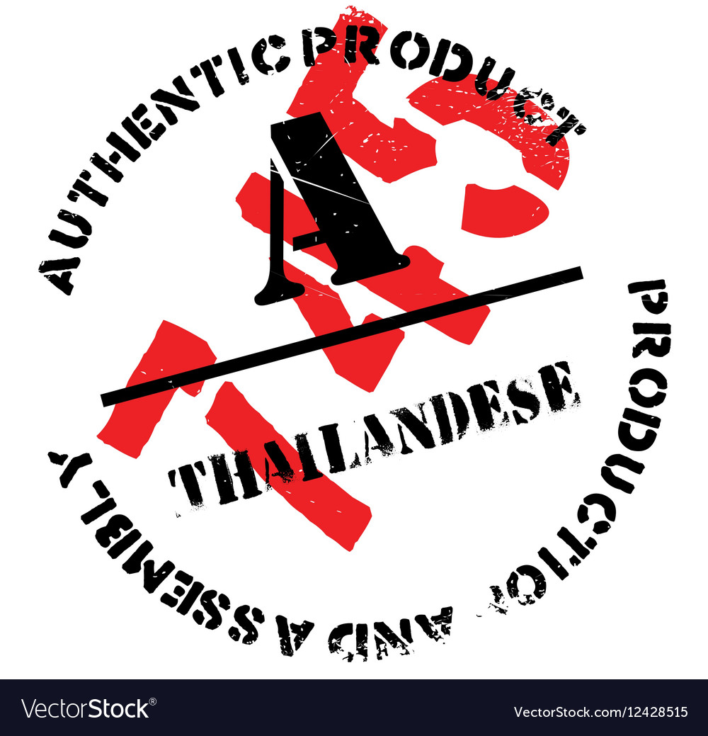 Authentic thailand product stamp