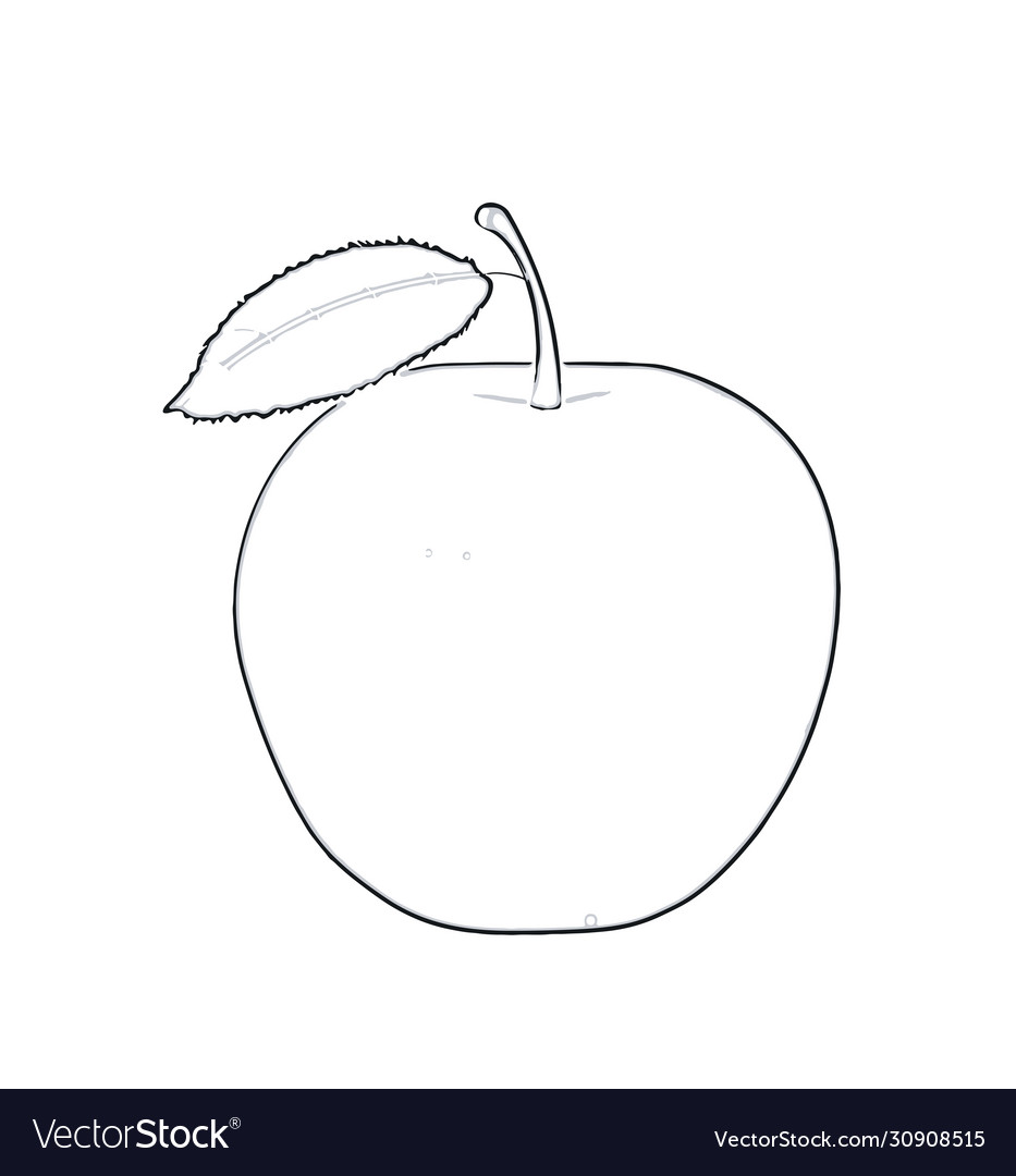 Download Blank Apple For Coloring Book Royalty Free Vector Image